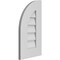 Ekena Millwork Quarter Round Top Left Surface Mount PVC Gable Vent w/ 3-1/2"W x 1"P Standard Frame, 12"W x 22"H GVPQL12X2201SN - alternate 4
